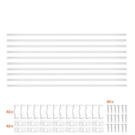10-Pack 6.6 ft/2M U Shape LED Aluminum Channel, with Milky Cover, End Caps and Mounting Clips, Aluminum Profile for LED Strip Light Installations, Easy Installation, for Under Cabinet Counter