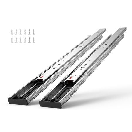 10 Pairs of 16 Inch Drawer Slides Side Mount Rails, Heavy Duty Full Extension Steel Track, Soft-Close Noiseless Guide Glides Cabinet Kitchen Runners with Ball Bearing, 100 Lbs Load Capacity