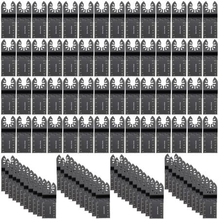 100PCS Oscillating Saw Blades, Quick Release Multitool Blades Kit, HCS Tool Blades for Wood Plastic, Compatible with Dewalt Dremel Fein Worx Bosch Makita Milwaukee
