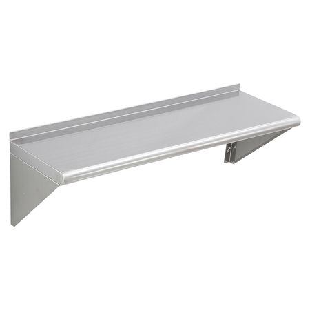 12" x 36" Stainless Steel Shelf, Wall Mounted Floating Shelving with Brackets, 250 lbs Load Capacity Commercial Shelves, Heavy Duty Storage Rack for Restaurant, Kitchen, Bar, Home, and Hotel