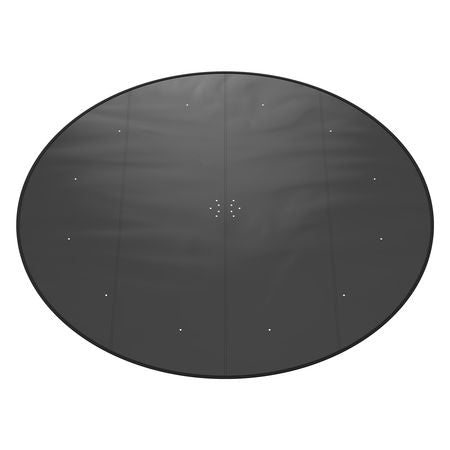 15 Ft Round Pool Cover, Solar Covers for Above Ground Pools, Safety Pool Cover with Drawstring Design, PVC Winter Pool Cover, Waterproof and Dustproof, Black