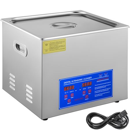 15L Ultrasonic Cleaner with Digital Timer&Heater Professional Ultrasonic Cleaner 40kHz Advanced Ultrasonic Cleaner 110V for Wrench Screwdriver Repairing Tools Industrial Parts Mental Cleaning