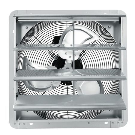 16'' Shutter Exhaust Fan, High-speed 2000 CFM, Aluminum Wall Mount Attic Fan with AC-motor, Ventilation and Cooling for Greenhouses, Garages, Sheds, Shops, FCC