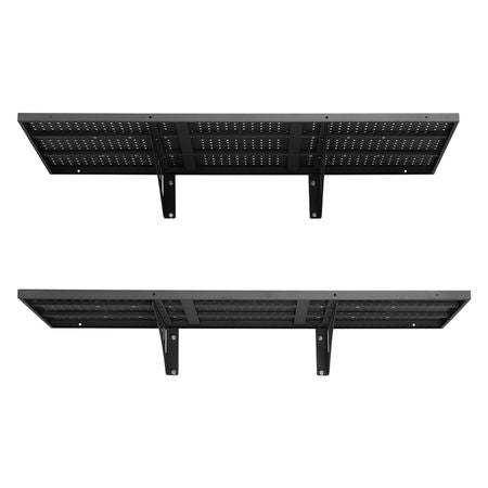 2-Tier Heavy Duty Wall Garage Shelving, 1.64 x 4 ft Steel Wall Mounted Shelving Unit, 19.68 x 48 Inch Per Shelf Floating Storage Metal Rack for Garage with 560 lbs Total Weight Capacity, Black