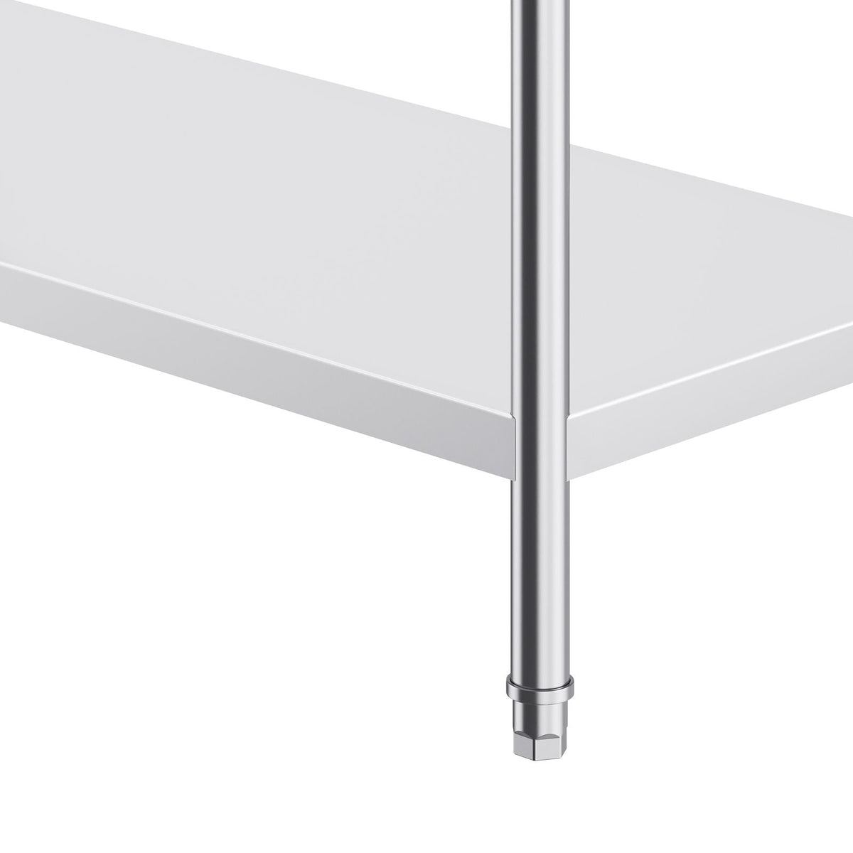 24 x 48 x 36 Inch Stainless Steel Work Table, Commercial Food Prep Worktable Heavy Duty Prep Worktable, Metal Work Table with Adjustable Height for Restaurant, Home and Hotel