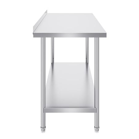 24 x 60 x 36 Inch Stainless Steel Work Table, Commercial Food Prep Worktable Heavy Duty Prep Worktable, Metal Work Table with Adjustable Height for Restaurant, Home and Hotel