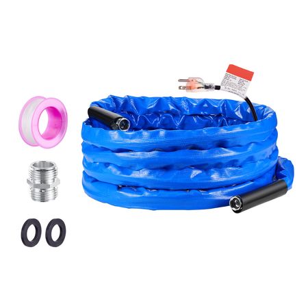 25ft Heated Water Hose for RV, Heated Drinking Water Hose with Corrugated Cover Antifreeze to -45 Fahrenheit , Automatic Self-regulating, 5/8" I.D. with 3/4" GHT Adapter, Lead and BPA Free