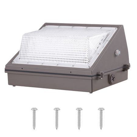 2PCs LED Wall Pack Lights, 100W 10800LM, 5000K Commercial Outdoor Lights Security Lighting Fixture, with Intelligent Light Sensing 180 LED beads Energy Saving for Garages Yards, IP65 Waterproof