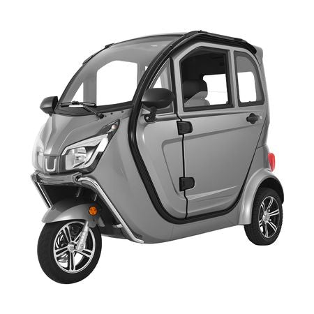 3-Wheel Enclosed Mobility Scooter for Seniors Adults, 650lbs Capacity, 3-Seater 1500W Electric Recreational Mobility Scooter 37 Miles Long Range, Remote Unlock, All-Terrain for Shopping Touring