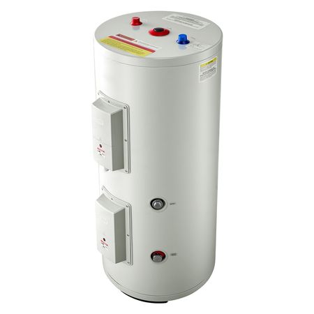 30 Gallon Electric Tank Water Heater, 5000W Point-of-Use Hot Water Heater with LED Display, Knob Control, Top Outlet, 240V with T&P Valve for Large Families, Small Commercial Spaces, Gray