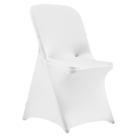 30 Pcs White Chair Covers, Polyester Spandex Chair Cover, Stretch Slipcovers for Wedding Party Dining Banquet Flat-Front Chair Covers, Fits Chair Measures up to 18.11 x 19.69 x 33.86 inch