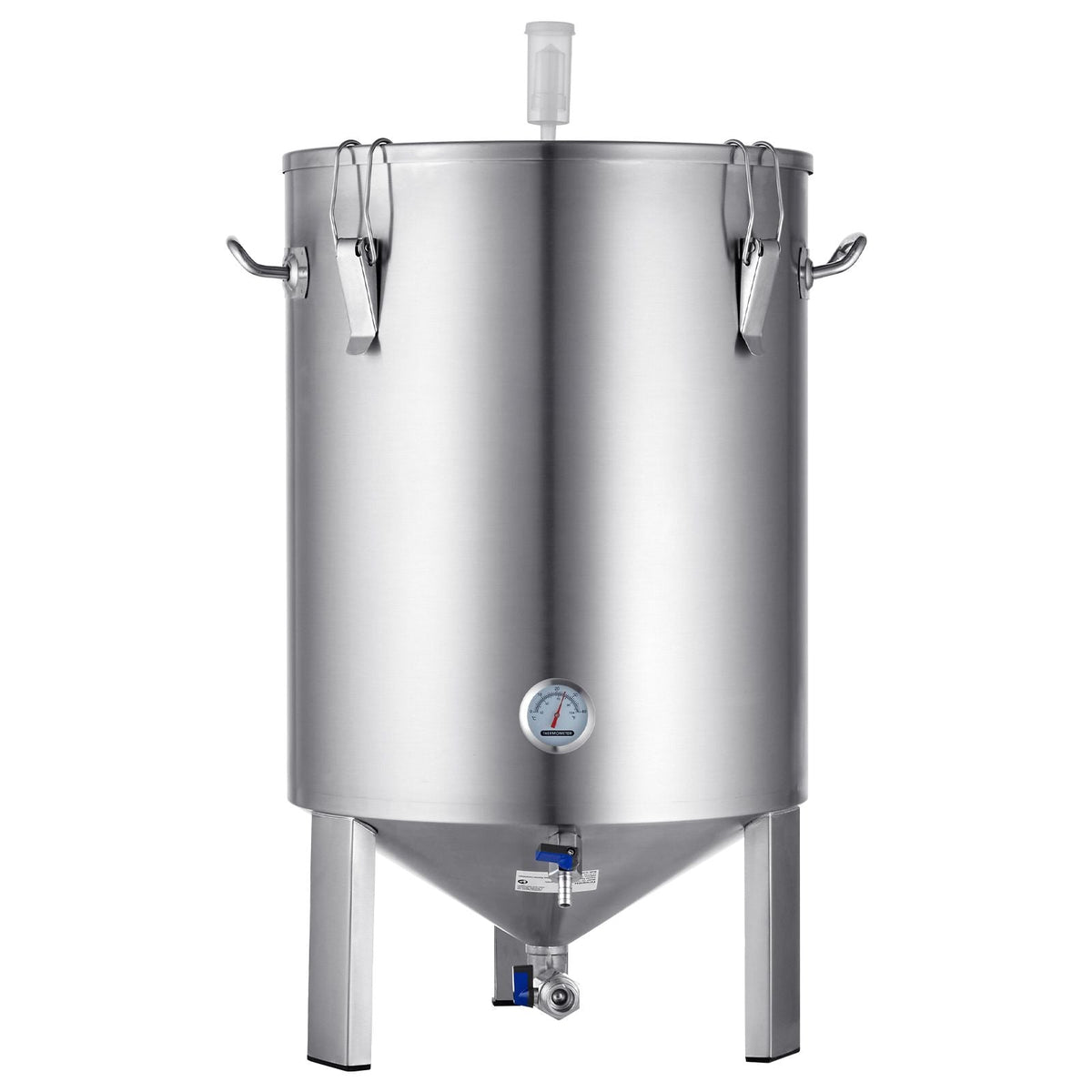 304 Stainless Steel Kettle, 16 GALLON Beer Brew Fermentor, Brew Bucket Fermentor for Brewing, Home Brewing Supplies with Base, Kettle Stock Pot Includes Lid, Handle, Valve, Spigot, Thermometer