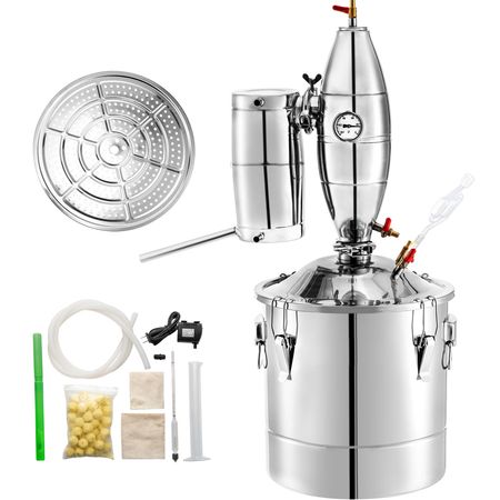 30L Stainless Steel Alcohol Distiller Home Brew Kit Moonshine Wine Making Boiler