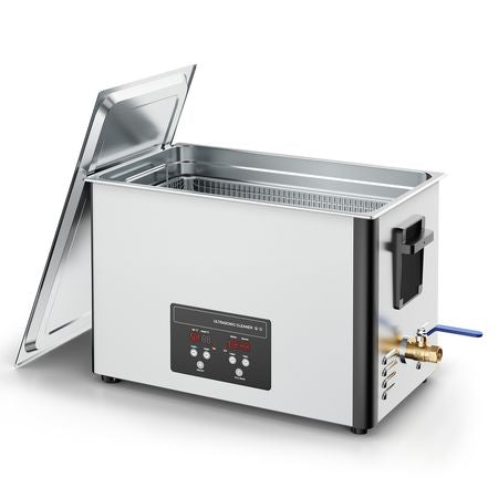 30L Ultrasonic Cleaner, Professional Ultrasonic Cleaner Machine with Cleaning Basket & Digital Display, 480W Stainless Steel 40kHz Industrial Cleaning Machine for Parts, Carburetors, Instruments