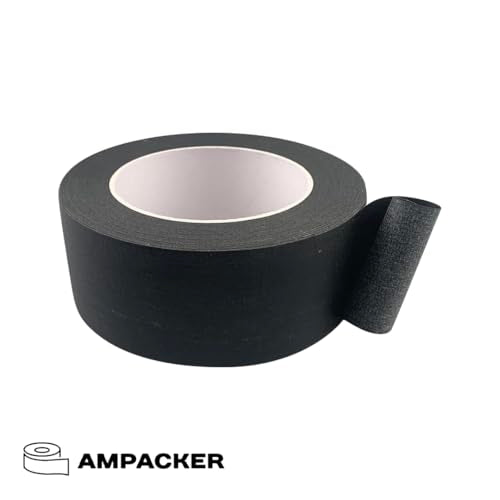 Black Masking Tape,Painters Multipurpose Tape for Home, Office, School Stationery, DIY Art, Crafts, Labeling, 2 Inch X 60 Yard, (1 Roll, Black)