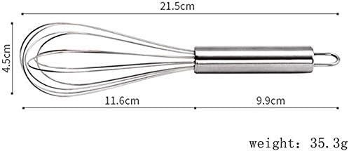 Aniso Stainless Steel Whisk (8.4 inches, Silver)
