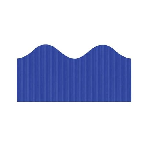 Bordette-37206 Pacon Scalloped Decorative Border, 2-1/4 in X 50 ft, Royal Blue - 067119