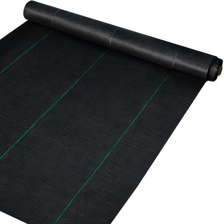 3FTx50FT Premium Weed Barrier Fabric Heavy Duty 5OZ, Woven Weed Control Fabric, High Permeability Good for Flower Bed, Geotextile Fabric for Underlayment, Polyethylene Ground Cover