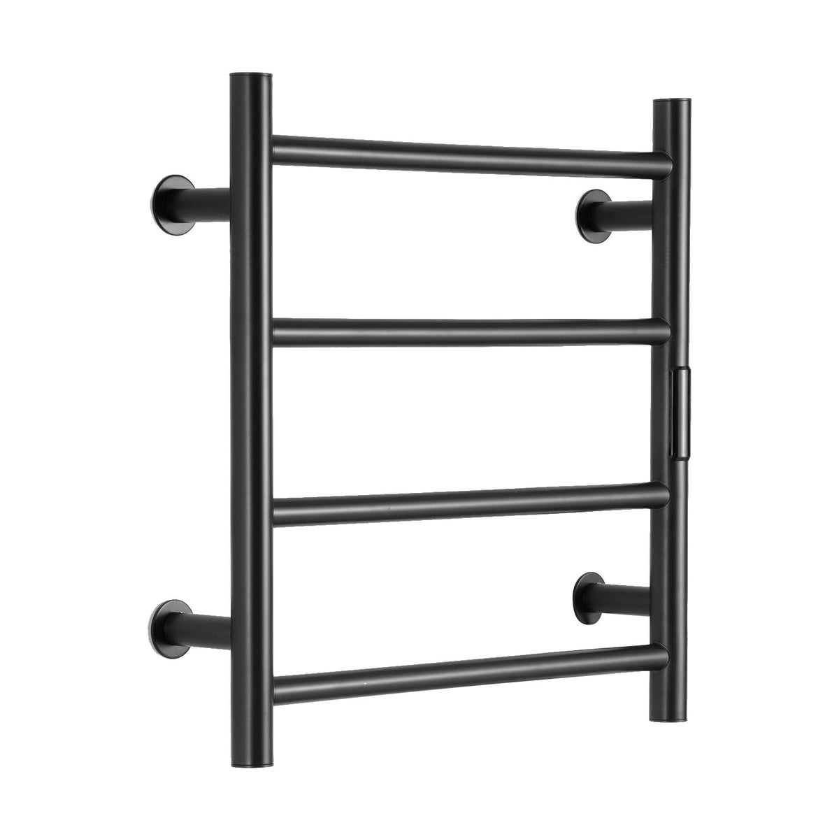 4 Bars Towel Warmer Rack, Wall Mounted Heated Towel Rack for Bathroom, IPX5 Waterpoof Towel Heater Rack with Timer & LED Display Screen, 5 Levels Adjustable Temperature Towel Heater, Black
