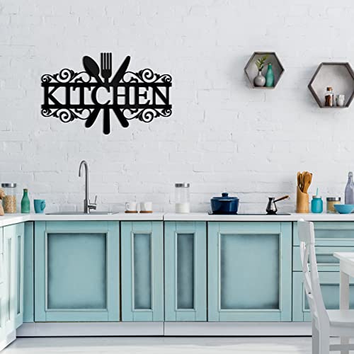 Spakon Wall Stickers for Kitchen Acrylic Decals Kitchen Wall Decorations 3D Mirror Decor for Dining Room Home(Black)