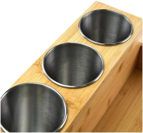 Hair Tool Storage Organizer, Bamboo Hair tool organizer for Bathroom, Kitchen and Makeup,Hair organizer storage Perfect for Storing Blow Dryer, Straightener and Brush