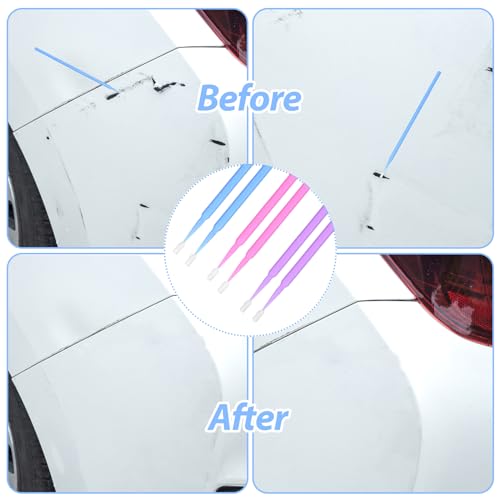 240Pcs Touch Up Paint Brushes Repair Ultra-Fine Paint Brushes for Automotive Paint Chip Repair,Disposable Micro Paint Chip Applicators for Detailing Clearance Cleaning (Length: 4IN Tips:1.5/2/2.5MM)