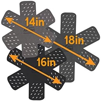 All-Clad Premium Cookware Protectors: Pot and Pan Protectors for Kitchen Organization - Perfect for Cast Iron, Steel, or Glass, 6-Piece, Black/Gray