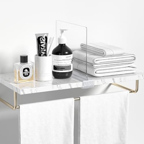 6 PCS Shelf Dividers for Closet Organization Acrylic Clear Closet Shelf Divider for Wooden Shelving Suitable for Wooden or Vertical Shelves Or Bedroom, Kitchen and Office - size: 6 pcs