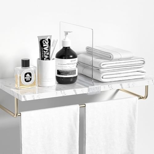 4 PCS Shelf Dividers for Closet Organization Acrylic Clear Closet Shelf Divider for Wooden Shelving Suitable for Wooden or Vertical Shelves Or Bedroom, Kitchen and Office - size: 4 pcs