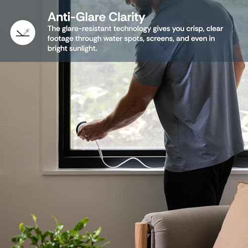 Luna 3MP 2K Window Camera, 2.4GHz WiFi6 Indoor Cameras for Home Security Outdoor, Smart AI Descriptive Motion Alert, Color Night Vision, Stick-On Glass-Mount Wired, Easy & Quick Install