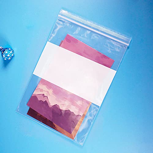 APQ Pack of 1000 White Block Zipper Bags 8 x 10. Ultra Thick Write on Block Poly Bags 8x10. Thickness 4 mil. Pills Bags. Great for Packing and Storing. Ideal for Industrial, Food Service. - size: 8" x 10" / 1000 Pack