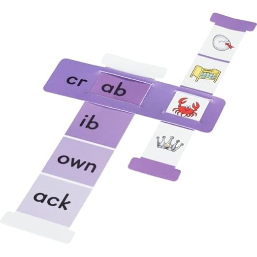 Really Good Stuff Word Building Sliders - Blends and Digraphs - Set of 27 l Phonics l ELA Learning Essentials l Gr 1-2