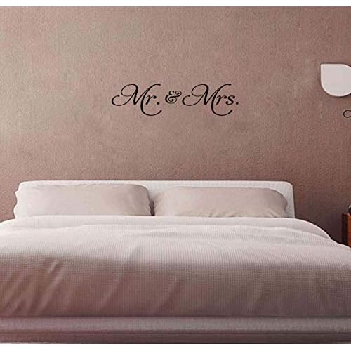 Mr&Mrs Wall Sticker Removeable Quote Vinyl Wall Art Decals