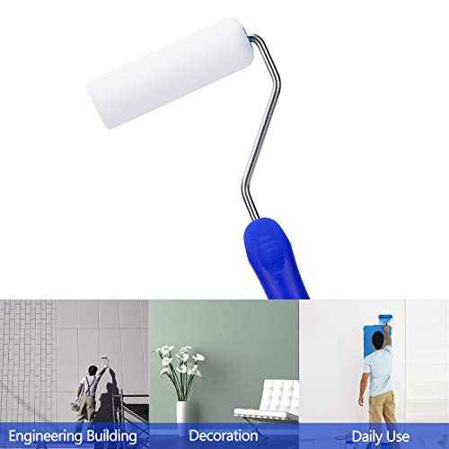 Mister Rui Foam Paint Roller, Sponge Paint Roller Sleeve, High Density Foam, for Furniture Painting and Decorating, 4 Inch Head-Rounded Design (110mm), Pack of 10