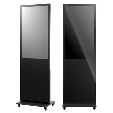 43 in Indoor Digital Signage Floor Standing Advertising Display Kiosk, WiFi HDMI/USB Input Android OS, 178° Wide View, LCD Touchscreen Interactive Monitor, Mobile Commercial Totem Poster