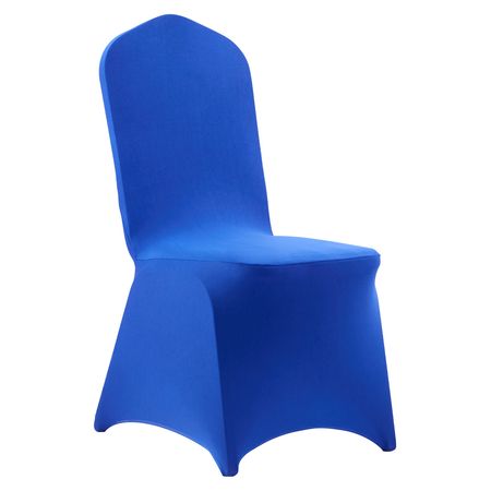 50 Pcs Royal Blue Chair Covers, Polyester Spandex Chair Cover, Stretch Slipcovers for Wedding Party Dining Banquet Flat-Front Chair Covers, Fits Chair Measures up to 20.08 x 17.72 x 37.4 inch