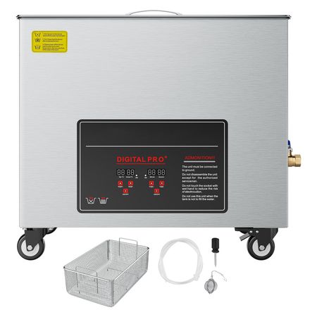 50L Ultrasonic Cleaner, Professional Ultrasonic Cleaner Machine with Cleaning Basket & Digital Display, 840W Stainless Steel Large Cleaning Machine with Wheels for Industrial Parts, Carburetors