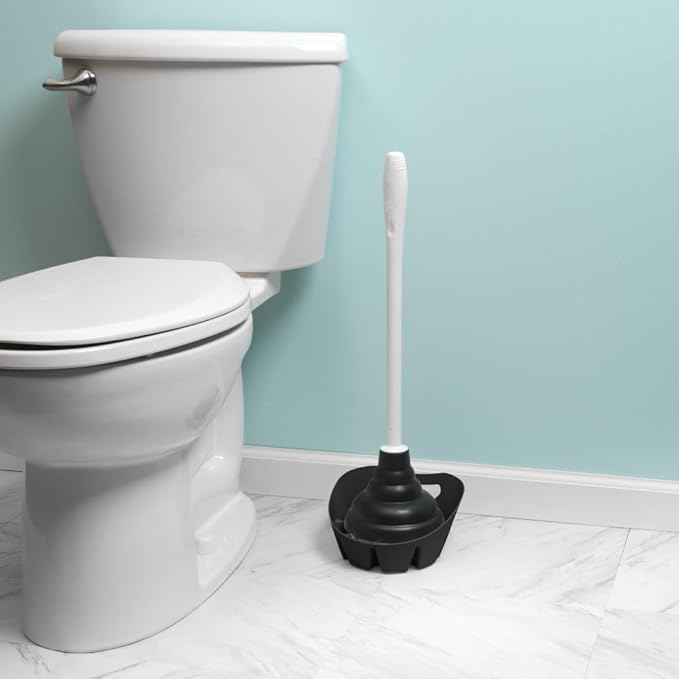 Plumb Craft MAXCLEAN Plunger Tray Black, Universal Design for Most Plungers