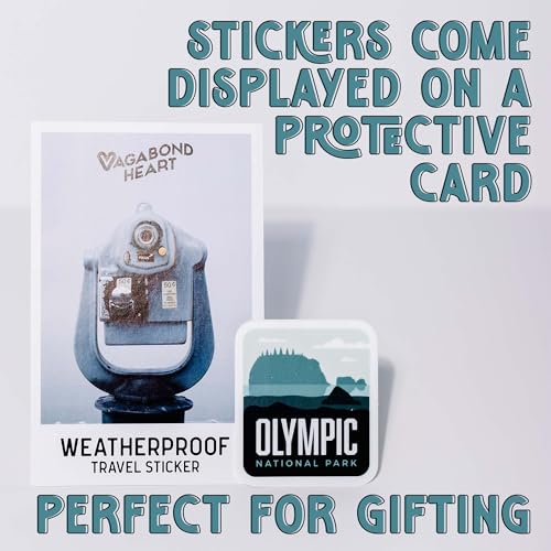 Vagabond Heart Palm Springs Sticker - Weatherproof Vinyl California Souvenir Decal