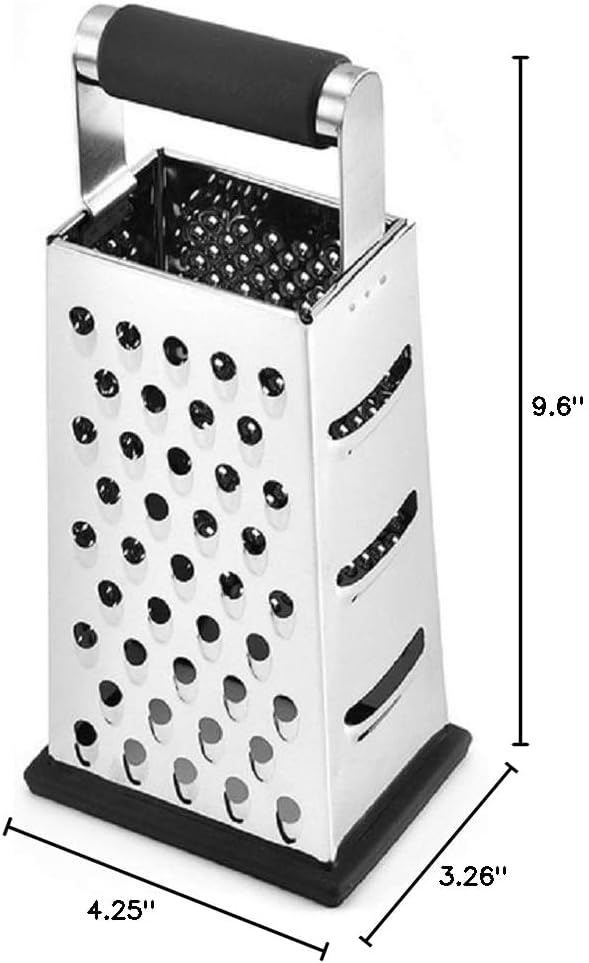 NILICAN Vertical Stainless Steel Grating Four-sided Boxed Grater For Cucumbers, Carrots And Cheese, Grater, Melon, Planing, Potato, Planer, Non-slip Handle, Peeler