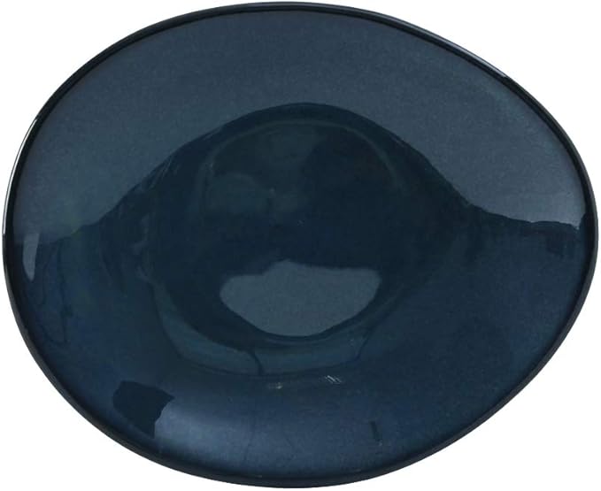 Tuxton China GAN-651 Ellipse Plate, 10" x 8-1/4", oblong, microwave & dishwasher safe, oven proof, fully vitrified, lead-free, ceramic, TuxTrendz, Artisan, Night Sky, Pack of 12