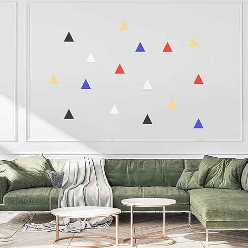 uxcell Acrylic Mirror Wall Stickers, 100Pcs Self Adhesive Removable Triangle Wall Decals for Home Living Room Bedroom Office DIY Decor (20mm, Black)