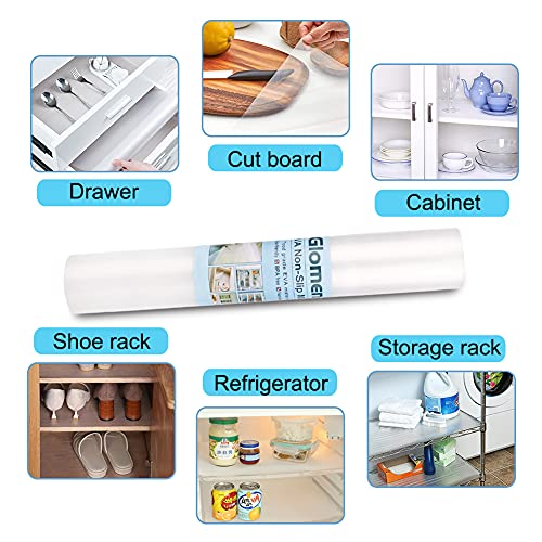 Shelf Liner, Non-Slip Cabinet Liner, Washable Oil-Proof for Kitchen Cabinet, Shelves, Refrigerator, Storage, Desks, 16 Inches x 20 FT, Non Adhesive Drawers Liner… (16 Inches x 20 FT x 2 Rolls) - size: 16 Inches x 20 FT x 2 Rolls