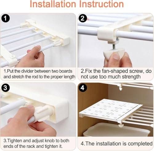 No Drilling Extendable Closet Shelf,Adjustable Metal Layered Separator Shelves DIY Divider Storage Rack for Bedroom Kitchen Wardrobe Cupboard Cabinet,1 Pack (13.8'' Wide,15''-23.6'' Long) - size: 15''-23.6'' Long