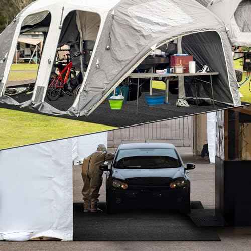 Tinideya 6.5 x 4.9 ft Outdoor Storage Shed Floor Mat Waterproof, Non Slip & Washable Camping Tent Carpet for Outdoor Camping, Lawn Supplies Storage(Storage Shed Not Included)