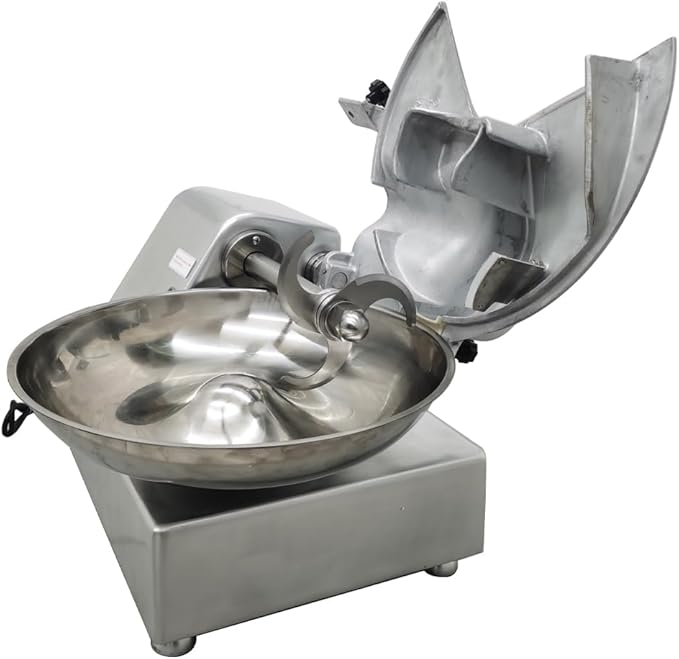 BEILOCKERY 110V 8L Meat Vegetable Food Chopper Processor, Prep Food Processor, 750W Food Chopper with Partially Open Pot, Commercial Stainless Steel Blade Electric Shredder