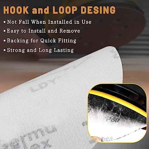 5 inch Sanding Discs Hook and Loop with 90PCS Sandpaper, Soft Foam Buffering Pads, Drill Sanding Attachment, 80/120/180/240/320/400/600/800/1000 Grits Sandpaper for Wood Metal Car Polishing