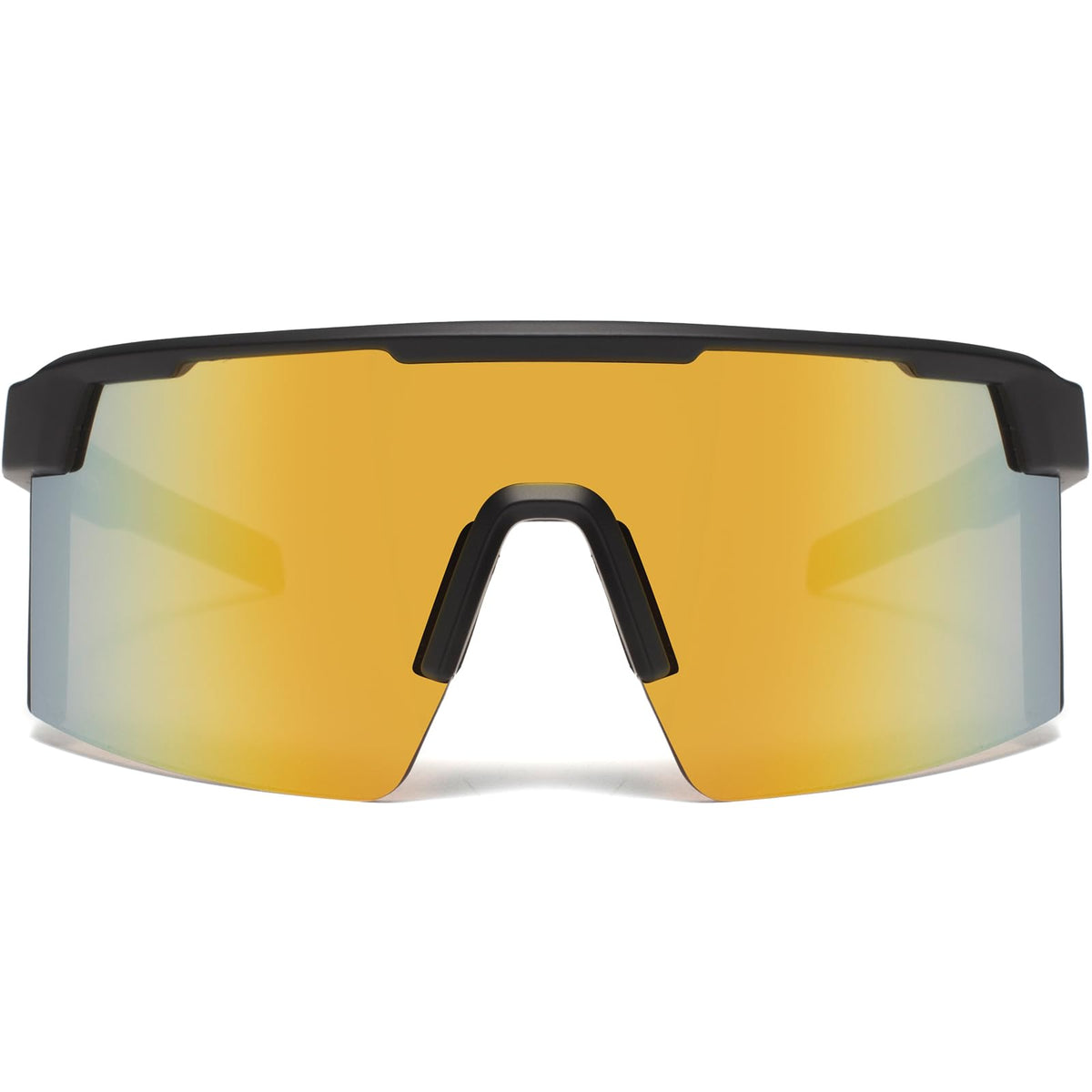 WISTON XL Z87 Sunglasses for Big Wide Heads Men Women,TR90 Ultralight UV400 Protection Sun Glasses Z8224 Black Frame/Gold Lens Polarized