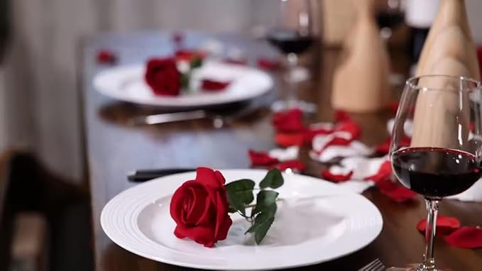 60 Pcs Artificial Roses Bulk Velvet Silk Red Rose Burgundy Roses for Wedding Centerpieces Bridal Bouquet Mohter's Day Valentine's Day Christmas Home Decor (60, Burgundy)