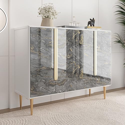 Wallercity Black/Gold Marble Contact Paper for Countertops Waterproof Gold Marble Wallpaper Peel and Stick Countertop Contact Paper for Kitchen Bathroom Removable Vinyl Wrap for Cabinets 15.8''x78.7''